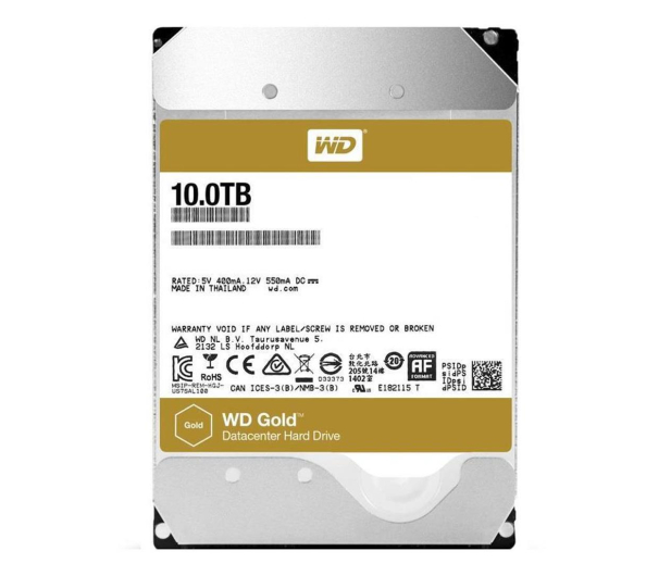 WD GOLD 10TB 7200obr. 256MB - 331923 - zdjęcie